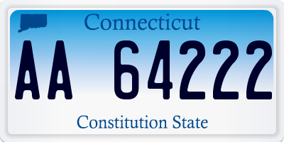 CT license plate AA64222