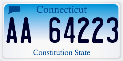 CT license plate AA64223