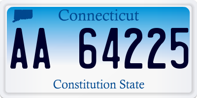 CT license plate AA64225