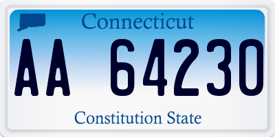 CT license plate AA64230