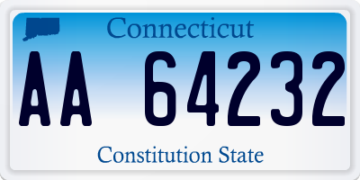 CT license plate AA64232