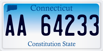 CT license plate AA64233