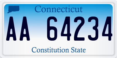 CT license plate AA64234