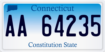 CT license plate AA64235