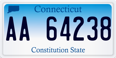 CT license plate AA64238