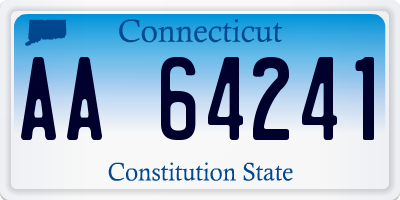 CT license plate AA64241