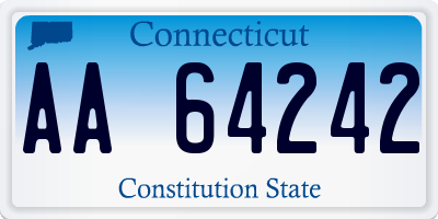 CT license plate AA64242