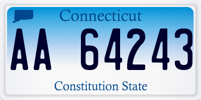 CT license plate AA64243