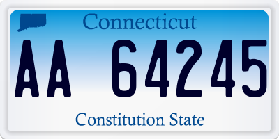 CT license plate AA64245