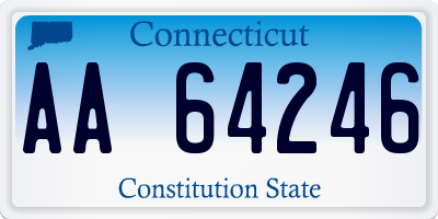 CT license plate AA64246