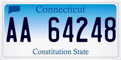 CT license plate AA64248