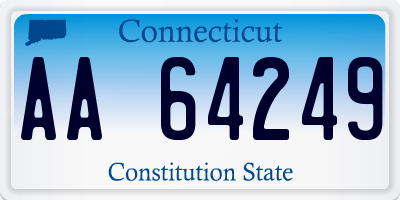 CT license plate AA64249