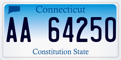 CT license plate AA64250