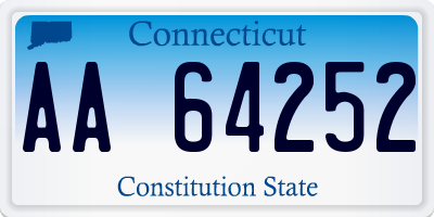 CT license plate AA64252