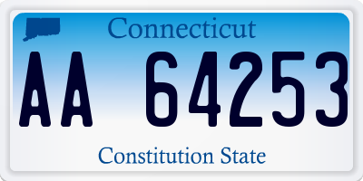 CT license plate AA64253