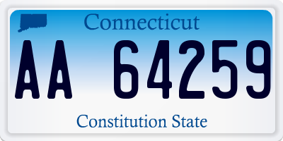 CT license plate AA64259