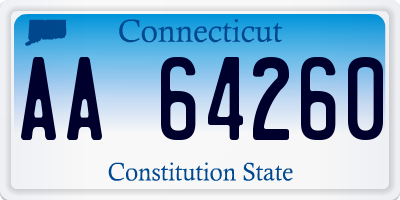 CT license plate AA64260