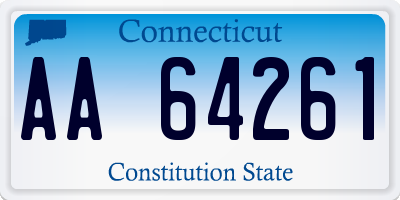 CT license plate AA64261