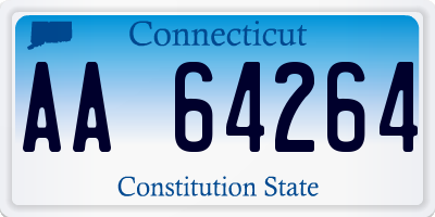 CT license plate AA64264