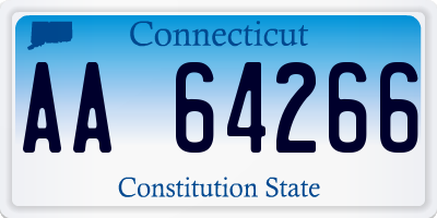 CT license plate AA64266