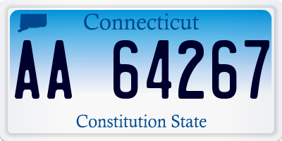 CT license plate AA64267