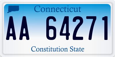 CT license plate AA64271