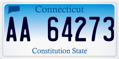 CT license plate AA64273