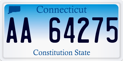 CT license plate AA64275