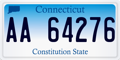 CT license plate AA64276