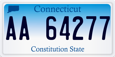 CT license plate AA64277