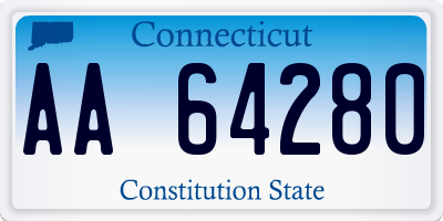 CT license plate AA64280