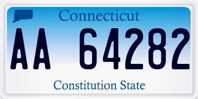 CT license plate AA64282