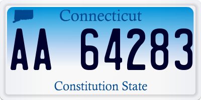 CT license plate AA64283