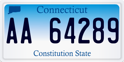 CT license plate AA64289