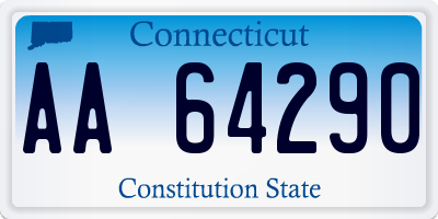 CT license plate AA64290