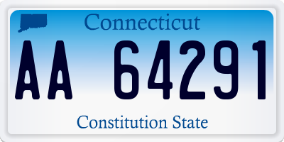 CT license plate AA64291