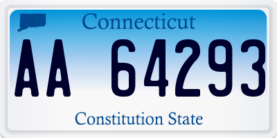 CT license plate AA64293