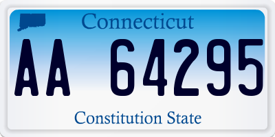 CT license plate AA64295