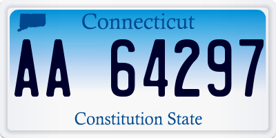 CT license plate AA64297