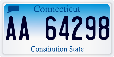 CT license plate AA64298