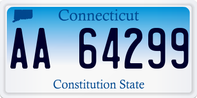 CT license plate AA64299