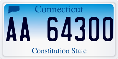 CT license plate AA64300