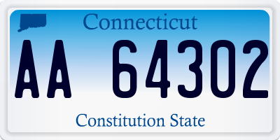 CT license plate AA64302