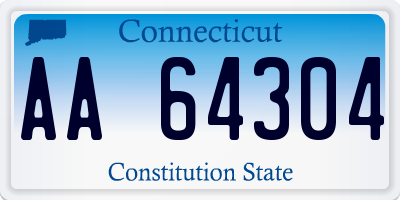 CT license plate AA64304