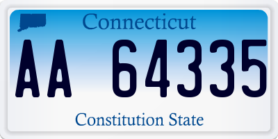 CT license plate AA64335