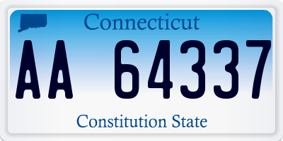 CT license plate AA64337