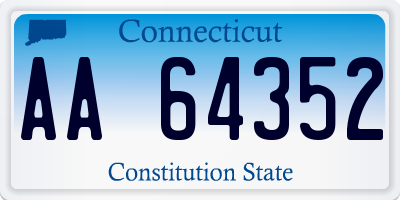 CT license plate AA64352