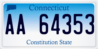 CT license plate AA64353