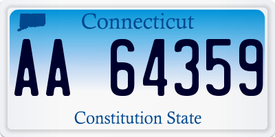 CT license plate AA64359