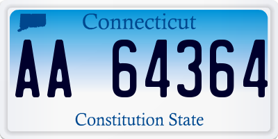 CT license plate AA64364